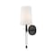 Z-Lite Mila 1 Light Wall Sconce, Matte Black & White 808-1S-MB - alternate 5